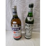 Bottle of Pastis Fanny & bottle of Martini Extra Dry