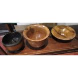 3 treen bowls