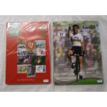 Stamps & coins - Presentation pack for Isle of Man [Mark Cavendish] plus year pack 2012 for Isle