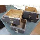 Set of six apothecary drawers