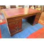 Reproduction mahogany partners desk