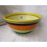 Hand painted 'Bizarre' bowl by Clarice Cliff