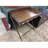 Antique mahogany butler's tray and stand