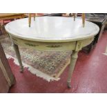 Circular painted French dining table