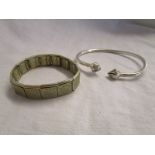 Silver bangle & bracelet