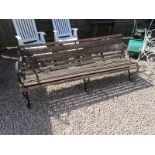 Metal & wooden garden bench