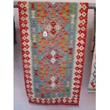 Vegetable dye choli kelim runner - Approx 210cm x 66cm