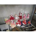 Collection of 10 small Royal Doulton figurines