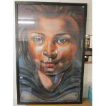 Very large painting - Girls face