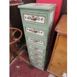 Decorative seven drawer chest