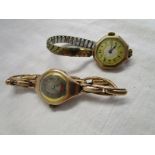 2 ladies watches to include 1 gold