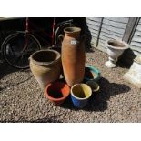 Collection of terracotta and other pots