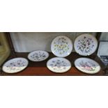 6 Spode plates - Wild Flowers