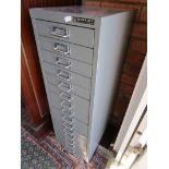 Metal 15 drawer filing cabinet by Bisley
