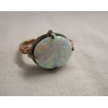 15ct gold opal set ring