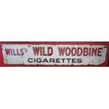 Enamel sign - Will's 'Wild Woodbine' Cigarettes