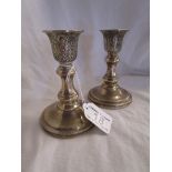 Pair of silver candlesticks