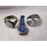 3 Swatch gents watches including chronometer with new battery