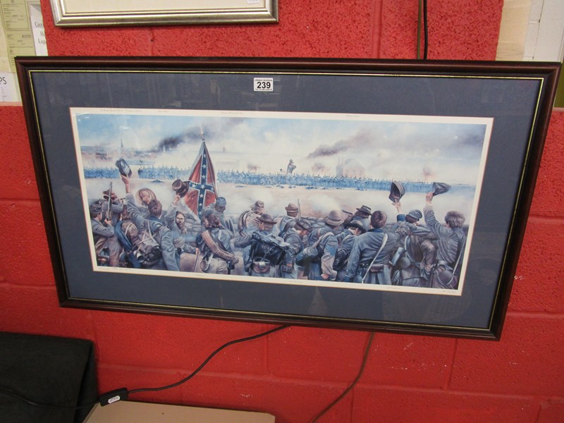 L/E 'American Civil War' print signed in pencil - Titled 'Never Were Men So Brave' by Joe Umble -