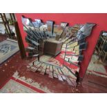 Large decorative glass wall mirror