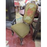 Victorian nursing chair with cabriole legs