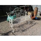 Fancy metal garden bench