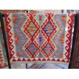 Vegetable dye choli kelim rug - Approx 125cm x 85cm