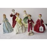 Collection of figurines to include Royal Worcester HN3087 (The Parakeet) & other examples by F G