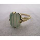 Gold agate set ring