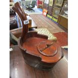 Wooden and coopered chamber pot