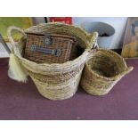 3 wicker baskets