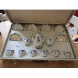 Cased Delft tea service