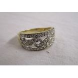 Gold designer set diamond ring