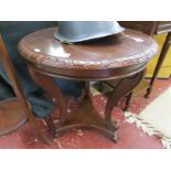 Mahogany occasional table