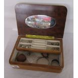 Jewellery box and contents to include silver