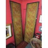 2 large Chinese screen panels