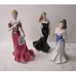 3 figurines to include Royal Doulton & 2 Royal Worcester