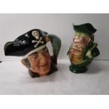 2 Toby jugs to include Royal Doulton 'Long John Silver' D6335