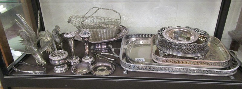 Large collection of silver plate etc to include serving tray