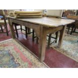 Antique rustic refectory table
