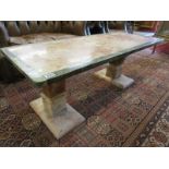 Alabaster & marble coffee table - H: 48cm L: 128cm W: 54cm