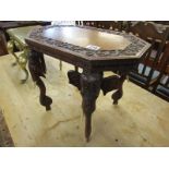 Small carved elephant table
