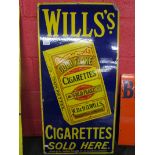 Enamel sign - Will's Cigarettes (91cm x 46cm)