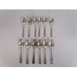 2 sets of 6 hallmarked silver teaspoons - 1 set Georgian