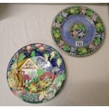 2 Maling Art Deco lustred rack plates