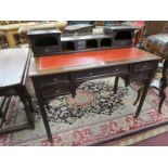 Chinese Chippendale style desk - H: 97cm W: 106cm D: 58cm