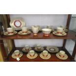 39 piece Tuscan china tea set to include 2 bread & butter plates, milk jug, sugar bowl & 12 trios