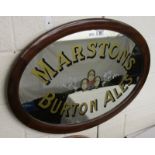 Original Marston's Burton Ales advertising mirror