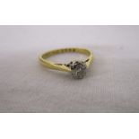 18ct gold diamond solitaire ring