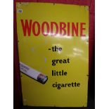 Enamel sign - Woodbine Cigarettes (92cm x 61cm)